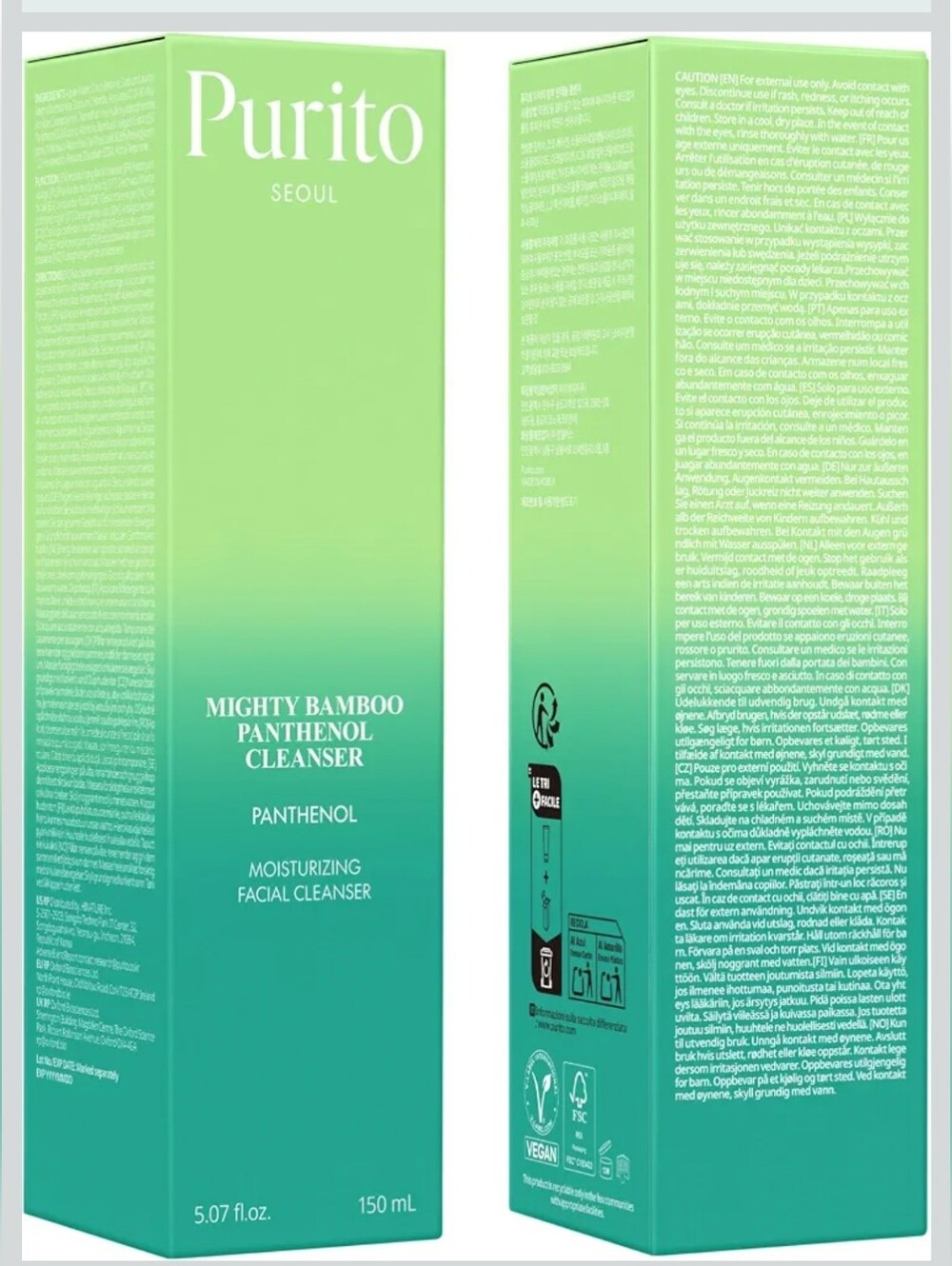 Mighty Bamboo Panthenol Cleanser - White with Teal Cap